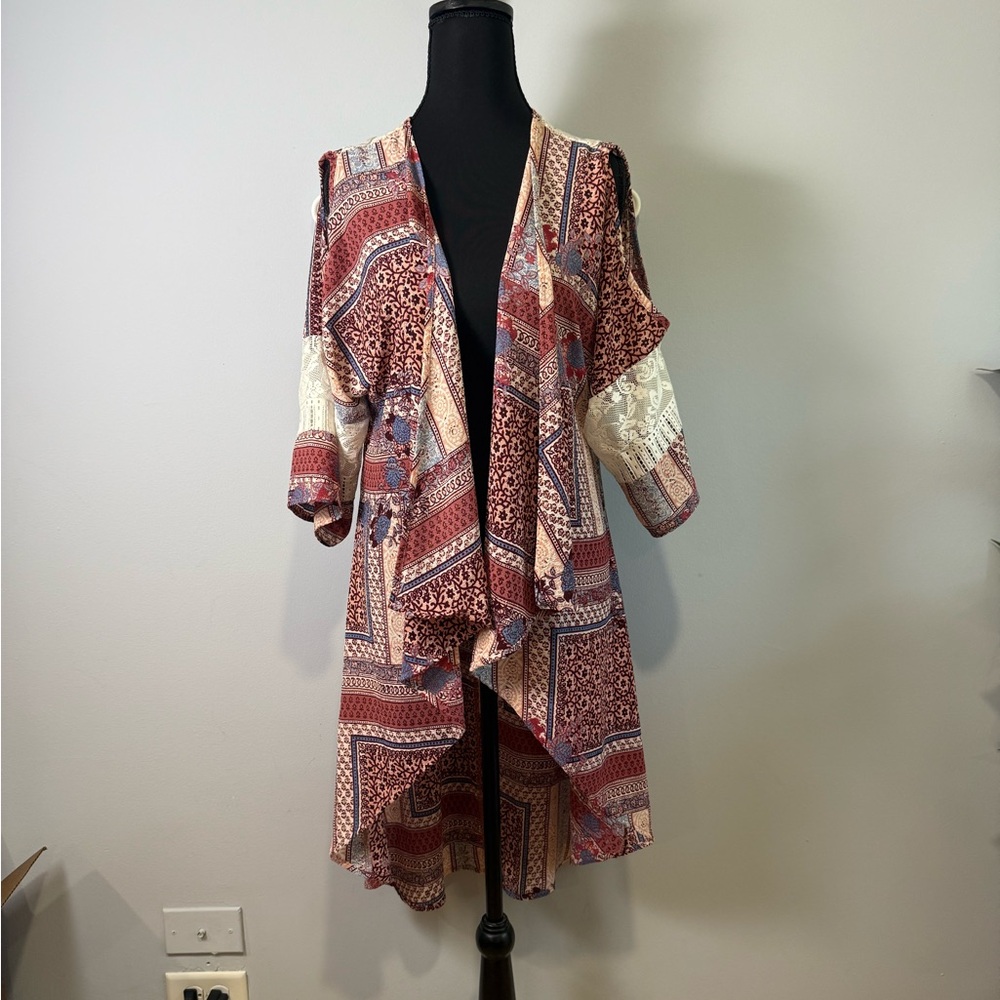 Living Doll Los Angeles Lace Trim Cardigan